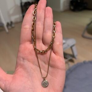 Layered coin necklace